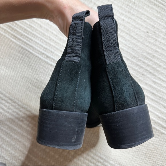 ACNE STUDIOS black suede leather Jensen pointed toe Chelsea boots 37 - Picture 6 of 12